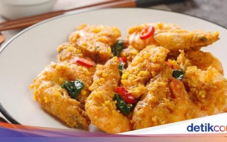 Resep Udang Goreng Saus Telur Asin ala Restoran, Gurihnya Spesial