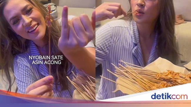 Cicip Sate Asin Pedas, Raisa Kaget dapat Daging Super Tipis