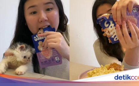 Wanita Ini Sajikan Makanan Kucing sebagai Topping Mie Instan