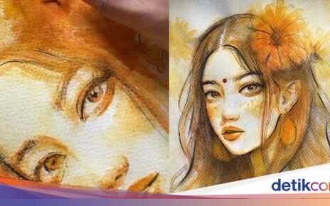 Wow! Seniman Ini Ciptakan Lukisan Sketsa Pakai Bubuk Rempah