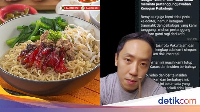 Pengunjung Ngaku Temukan Paku Berkarat di Bakmi, Ini Fakta Sebenarnya