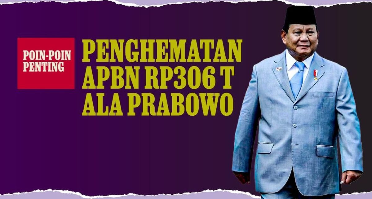 INFOGRAFIS: Poin-poin Penting Penghematan APBN Rp306 T ala Prabowo