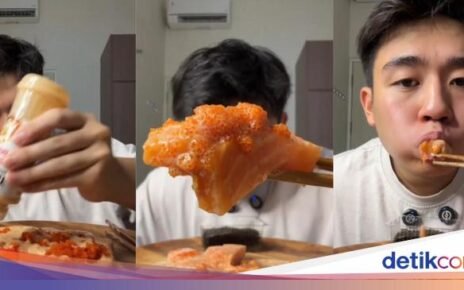 Makan Salmon Campur Tobiko dan Saus Wijen Jadi Tren di TikTok