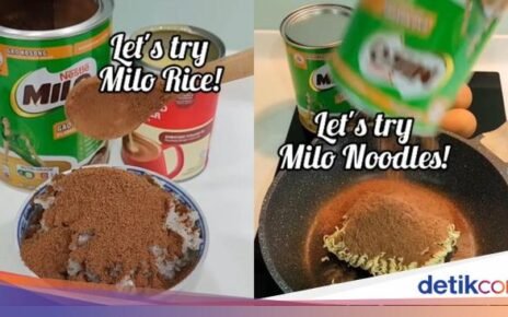 Nyeleneh! Pria Ini Campurkan Nasi dan Mie dengan Bubuk Milo