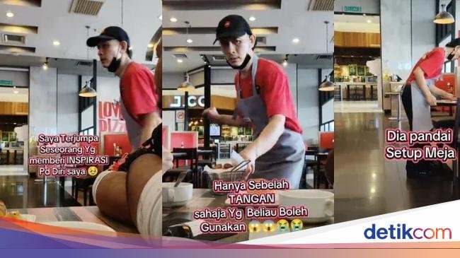 Kerja Keras Pelayan Berkebutuhan Khusus Jadi Sorotan Netizen