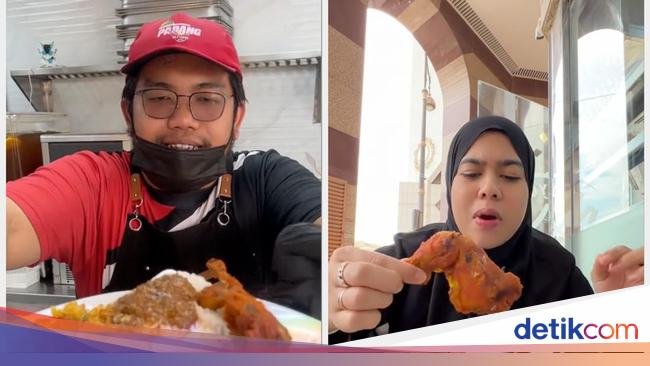 TikToker Ini Makan Nasi Padang di Madinah, Netizen Salfok Harganya