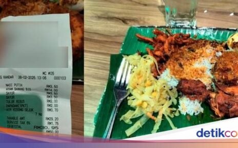 Beli Nasi Kandar Lauk Ayam Bawang, Pria Ini Ditagih Rp 113 Ribu