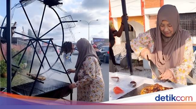 Aktris Senior Ini Jual Ayam Panggang Unik Pakai 'Kincir Ria'